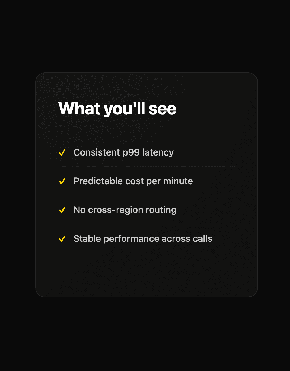 Prove latency and cost on your workload